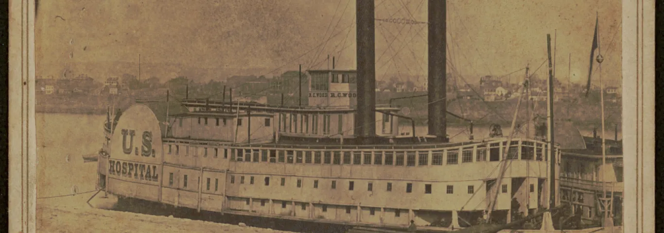 Exterior of U.S. Hospital steamer City of Louisiana, ca. 1863